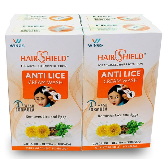 Hairshield Anti Lice Cream Wash Free Head Lice Comb With Every Pack (30 Ml X Pack Of 4 = 120 Ml)