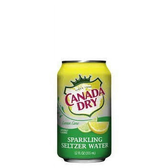 Canada Dry Sparkling Seltzer Lemon Lime Flavored Water, 12 oz. Cans (Pack of 24)