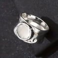 thumbnail image 5 of GKNET Vintage Style Imitate Moonstone Wide Band Rings for Women Men Jewelry-1#-7, 5 of 8