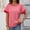 Pink, variant on Dolkfu Striped Tops for Women Pink Crew Neck Short Sleeve T-Shirts Raglan Loose Fit Casual Shirts for Women L