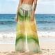 thumbnail image 5 of Pantalones de playa de gasa ligeros para mujer con protección solar, pantalones anchos de estilo bohemio estampados, blusa para mujer, 5 of 7