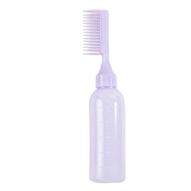 Peine para teñir el cabello, botella dispensadora de tinte profesional para salón, aplicador de tinte para el cabello, herramienta de peinado para salón