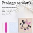 thumbnail image 4 of NEWSPIED 24Pcs Breast Cancer Press on Nails Medium Length Square Pink Ribbon False Nails with Rhinestones Designs Artificial Coffin Acrylic Nails Tips Breast Cancer Awareness Fake Nails for Women, 4 of 7