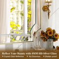 thumbnail image 5 of MOON MIRROR 30"x40" Scalloped Mirror for Bathroom, Brass Antique Stainless Steel Framed Wall Mirrors, Traditional Octagon Vanity Mirror, Metal Ornate Mirror for Living Room Fireplace Entryway, 5 of 8