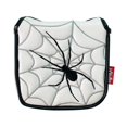 thumbnail image 2 of Cubierta de cabeza de putter de mazo de golf de cuero PU impermeable / Protector de cabeza de eje de talón de golf Accesorios de equipo para hombres y Araña Blanca Baoblaze Cubierta de la cabeza del putter de golf, 2 of 8