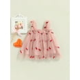 thumbnail image 2 of Xingqing Robe d'Été Adorable pour Bébés Filles, Douce, à Bretelles, Sans Manches, à Fleurs Imprimées, en Dentelle, Tutu, Robe Soleil, 2 of 7
