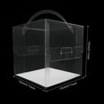 thumbnail image 3 of 50 Pcs Clear Cake Boxes Square Clear Cake Boxes Cake Carrier with Handle, 3 of 8