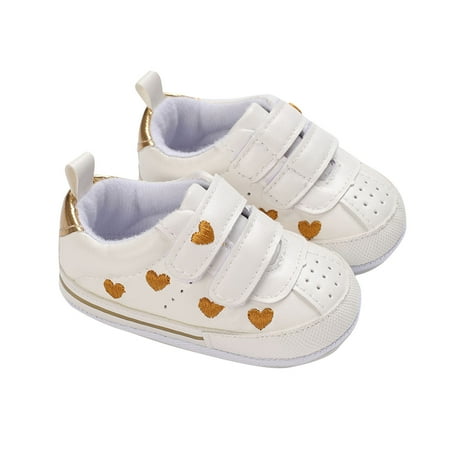 

Meresysid Toddler Kids Infant Newborn Baby Summer Shoes Wear Non-slip Breathable Sports Soft Soled Cloth Shoes Gold