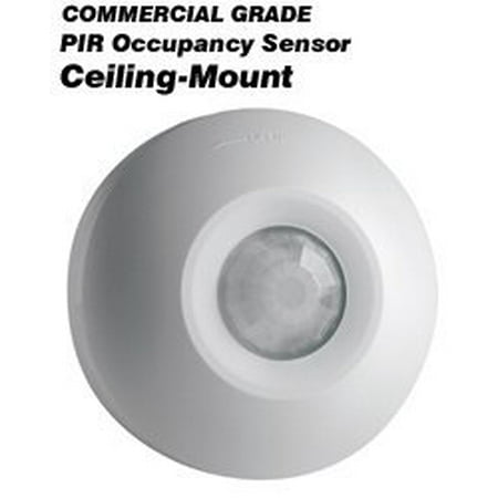 Leviton Occupancy Sensors - Leviton ODC0S-I7W Occupancy Sensor Ceiling Mount PIR Max. 530 Sq. Ft. 277 Volt AC 60Hz Self-Contained - White (Pkg of 3)