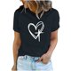thumbnail image 1 of Camisetas de Manga Corta para las Mujeres Casual Día de Pascua Impresión Cuello de Tripulación Suelta Camiseta, Poliéster Spandex, 1 of 7