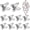 Silver, variant on Vjnyvs 10 Pcs Removable Corner Brace Bracket, Zinc Alloy L Shape Support Connector Bracket, Butterfly Shape Braces for Wood Furniture Table Chair Shelves