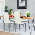 thumbnail image 4 of Set of 4 Dining Chair, Soft Padded Side Chairs with Ergonomic High Backrest & Steel Frame, Simple Modern Upholstered Accent Dining Chairs for Living Room Kitchen Dining Room Restaurant, 4 of 10