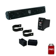Wet Sounds - Stealth 6 Surge Amplified Soundbar with Round 1.50" Pipe Mounting Hardware & WW-BTRS Bluetooth Receiver