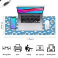 thumbnail image 5 of Long Mouse Pads for Desk,Blue Cartoon Winged Unicorn Cloud Desk Mats on Top Of Desks, Desk Mouse Pad Extra Large with 3mm Non-Slip Base and Stitched Edge for Gaming,Work,Home 31.5"x11.8", 5 of 5