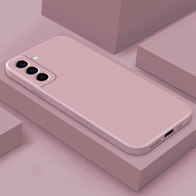 Funda cuadrada de silicona líquida Original para Samsung Galaxy S21 S22 S23 Ultra S8 S9 S10 Note 8 9 10 20 Plus A52, funda a prueba de golpes de TPU Tan Jianjun unisex