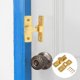 thumbnail image 3 of 1 Uds. Cerradura plegable para puerta de Granero, cerradura de puerta de bolsillo para puertas interiores, cerradura corrediza para puerta de Granero y para jardín, baño, ventana Exterior (dorada) ER, 3 of 5
