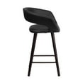 thumbnail image 3 of Home Square 24" Faux Leather Vinyl Upholstery Counter Stool in Black - Set of 2, 3 of 5