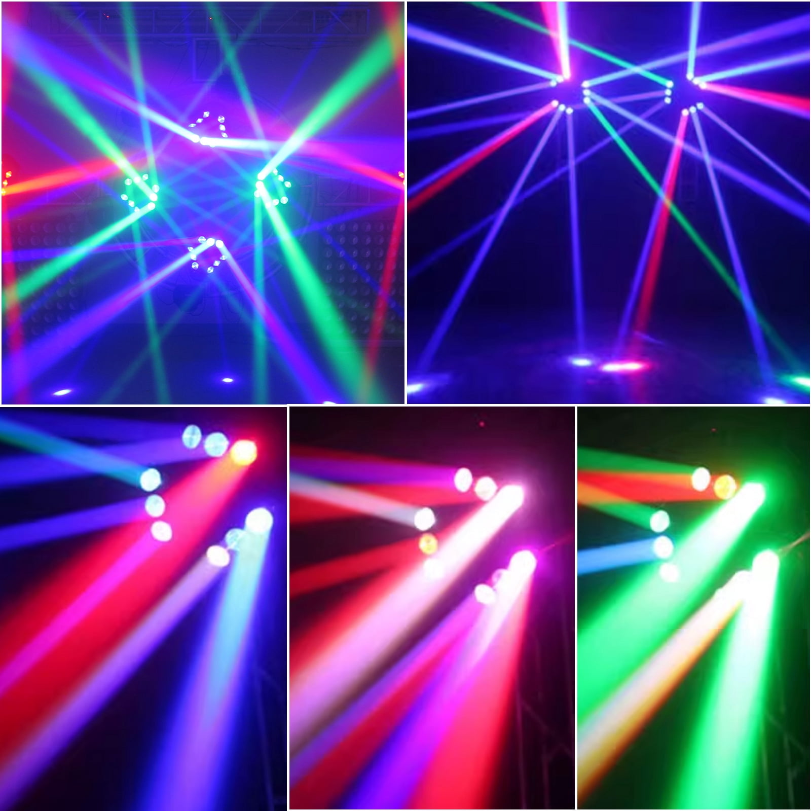 9x12w Moving Head Lights DJ Beam, Spider LED Stage Light DMX DJ Party Stage Lighting Sound Actived for Parties Stage DJ Live Club Disco Wedding Ceremony Family
