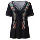 thumbnail image 1 of Blusa de manga corta con cuello en V informal para mujer a la moda, camisetas de verano Fridja hjk4403, 1 of 5