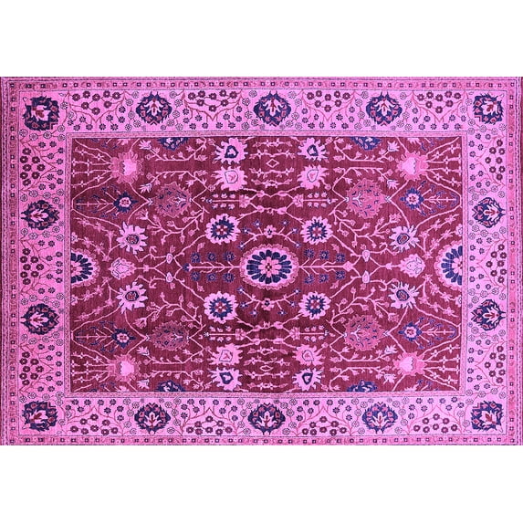 Ahgly Company Indoor Rectangle Oriental Purple Industrial Area Rugs, 8' x 12'