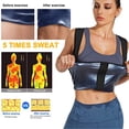 thumbnail image 4 of Lilvigor Sauna Sweat Vest for Women Heat Trapping Workout Tank Top Sauna Suit Compression Shirts Waist Trainer Fitness Polymer with Zipper, 4 of 6