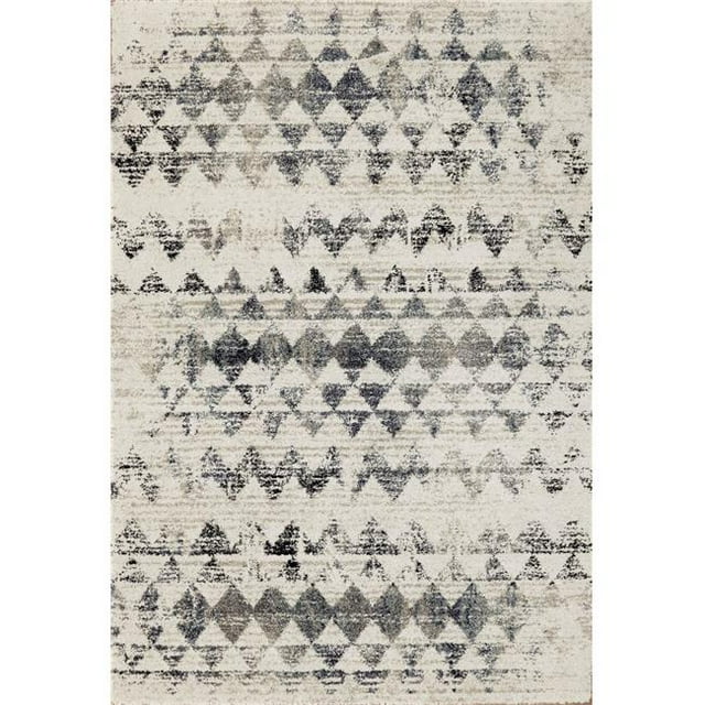 Dynamic Rugs MR46231806151 3 Pi 11 Po x 5 Pi 7 Po Tapis de Surface Contemporain Rectangle Mehari 23180 - 6151 Ivoire et Turquoise