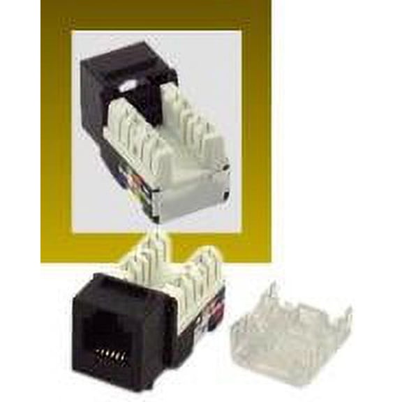 IEC RH1106F-MT-BK RJ1106 Female Narrow Keystone Connector Black Category 3
