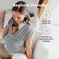 thumbnail image 4 of Cuddlebug CuddleCarry™ Portabebés híbrido: portabebés liviano y fácil de usar, transporte frontal, portabebés ajustable para recién nacidos y niños pequeños, diseño elástico y ergonómico de manos libr, 4 of 5
