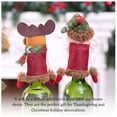 thumbnail image 3 of Moyic Cubierta de la botella de vino de Navidad Muñeca Navidad Beber Cubiertas de Navidad Funda protectora de la tapa de la cerveza de comedor Kits de decoración para fiestas Alce Moyic HA068789-03, 3 of 6