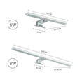 thumbnail image 4 of Modern LED Mirror Front Light Bathroom LED Mirror Lamp, Wall Cabinet Light Double Row 6/8W Chromed Aluminum Waterproof ,Long Lasting, 4 of 6
