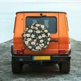 thumbnail image 6 of Naloa Flowers PVC Leather Spare Tire Wheel Cover for Car Truck SUV Camper Trailer Universal Fit many size14 inch, 6 of 6