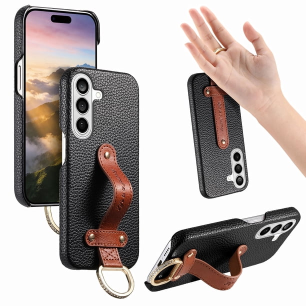 Funda FOXDOCK para Samsung Galaxy S26 con soporte ajustable, anillo de anclaje y protección avanzada-negro