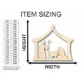 thumbnail image 2 of Unfinished Wood Bethlehem Nativity Shape - Christmas - Craft - up to 46" DIY 12" / 1/2", 2 of 8
