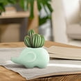 thumbnail image 6 of Cute Animal Shaped Ceramic Small Flower Vase, Light Green Mini Cartoon Animal Plant Pot, Desktop Decor Succulent & Hydroponic Planter, Tiny Cartoon Creature Floral Arrangement Container, 6 of 6