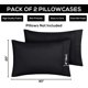 thumbnail image 4 of Fundas de almohada Utopia Bedding King de 50 x 100 cm, 2 unidades, color negro, 4 of 7