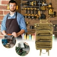 thumbnail image 6 of Ckraxd Multi-Functional Roll-Up Canvas Tool Storage Bag Large Capacity 5-Zipper Pockets Outdoor Electrician Carpenter Tool Bag Easy to Hang, 6 of 6