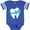 Football Blue and White, variant on Inktastic Tooth with a Bow Boys or Girls Baby Bodysuit