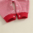 thumbnail image 4 of Newborn Onesies Solid Color Short Sleeve Crawling Suit Cartoon Romper Rabbit Ear Hat Two Piece Set Red 0 M-3 M, 4 of 6