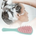 thumbnail image 2 of Unique Bargains 1 Pc Long Handle Massage Hair Brush for Head Massage 8.46"x2.76"x1.18" Green, 2 of 6