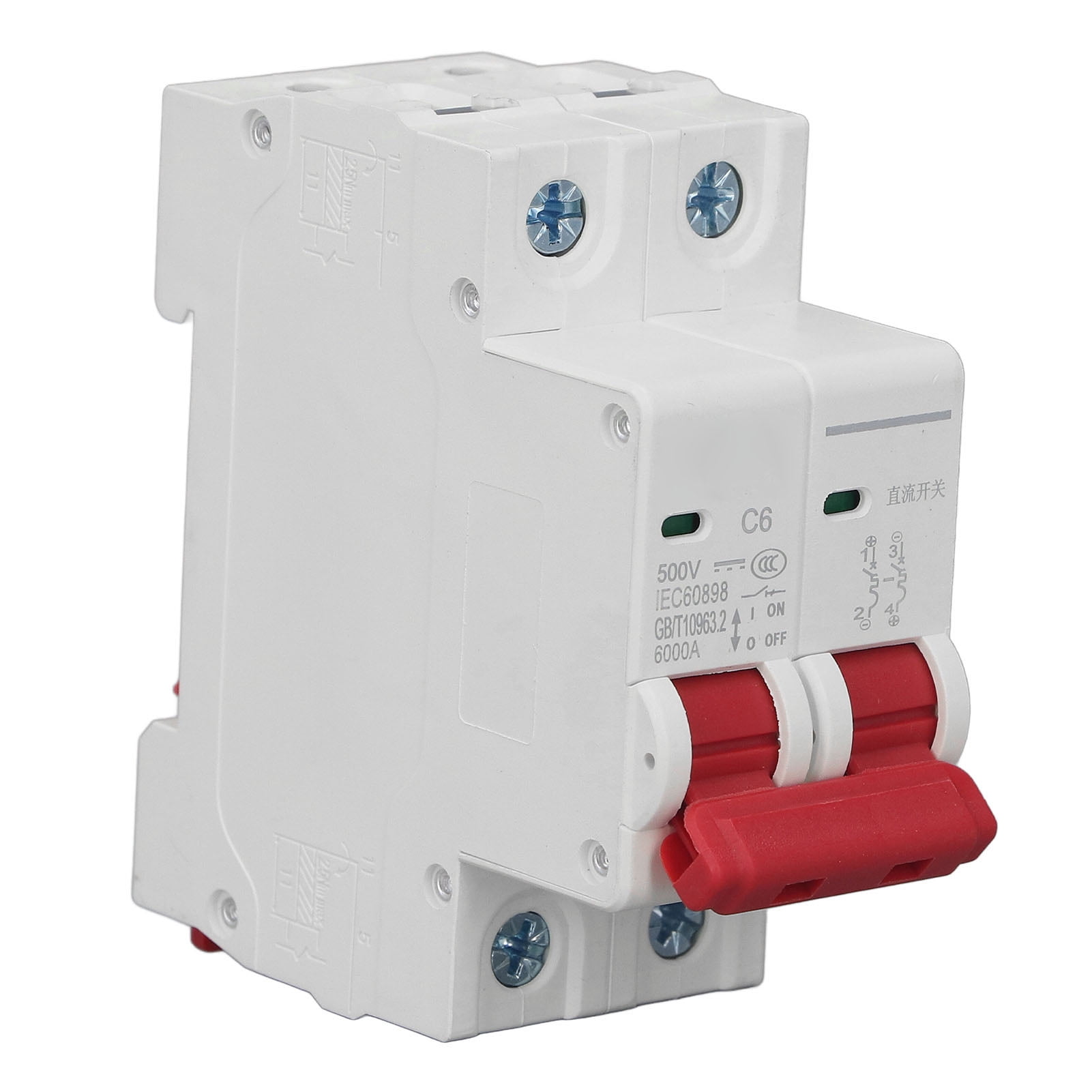 Disyuntor DC DZ47-63Z-2P 500V 20A – Protección Contra Sobrecargas Y Cortocircuitos 6kA Para Instalaciones Fotovoltaicas