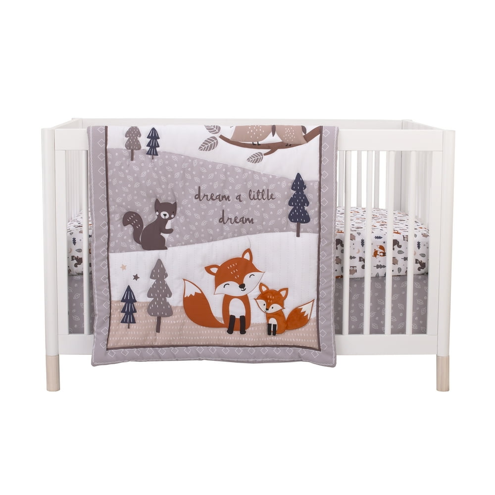 Parent's Choice Fox Woodland 3pc Crib Bedding Set