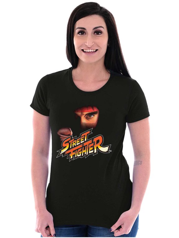 Gamer Ryu Hadouken Womens Slim Fit Graphic Tee Brisco Brands L