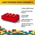 thumbnail image 4 of LEGO Desk Drawer 8 Knobs Stackable Storage Box | Red, 4 of 5