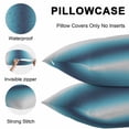 thumbnail image 5 of Dark Blue Grey Ombre Throw Pillow Covers 20x20 Inch Set of 2, Modern Abstract Art Gradient Waterproof Outdoor Pillow Covers, Decorative Cushion Pillowcases for Couch, Sofa, Bed, Garden, Patio, 5 of 9