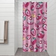 thumbnail image 2 of Strawberry Plants Fruit Dessert Milk Pink Pattern Shower Curtain 36"x72" ,Bathroom Decorative Shower Curtains Set with 12 Hooks,Modern Waterproof Washable Shower Curtain, 2 of 6