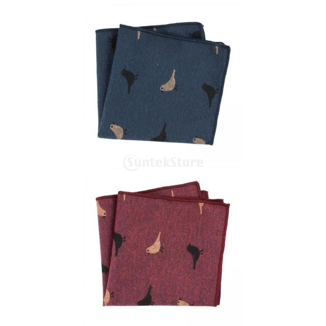 Pañuelos de hombre Colcomx 2 Uds Pañuelos Cuadrados estampados para negocios