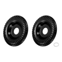 Uxcell 2Set Wood Carving Disk Grinder Wheel 4" Angle Grinder Carving Sanding Disc Radial Grinding Wheel 7/8" Arbor Black