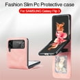 thumbnail image 3 of Wallet Case for Samsung Galaxy Z Flip 3 5G with Card Holder, Premium PU Leather Protective Phone Cover Original Touch Case for Samsung Galaxy Z Flip 3 Business Style, Pink, 3 of 8