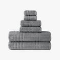 thumbnail image 4 of Mainstays Complete Bathroom Essentials Set – Cotton Towels, Bath Rug & 3-Piece Bath Accessories, Grey, 4 of 6