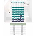 thumbnail image 2 of No Hook Shower Curtains, Anchor Teal Small Shower Curtains with Snap in Liner, Modern Navy Blue White Striped Nautical Waterproof Washable Fabric Bathroom Shower Curtain Sets, 36" x 78", 2 of 7